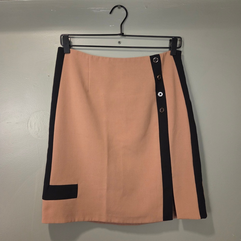 White House Black Market Women's A-Line Short Skirt Size 6 Brown & Black